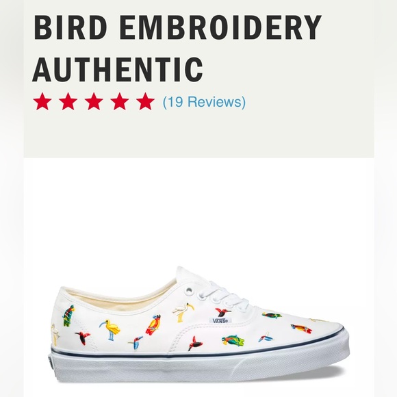 Vans - White with Bird Embroidery - Picture 5 of 8